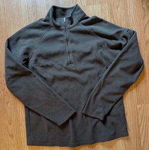 L.L. Bean Women's Half-Zip Fleece Pullover - Dark Brown